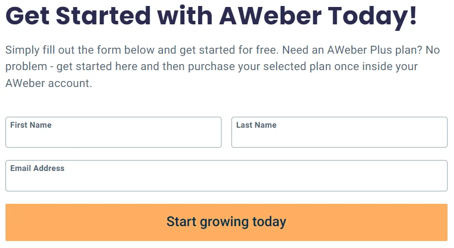 Get Started with AWeber Today