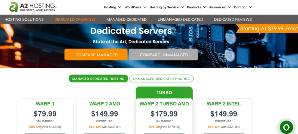 a2 hosting Black Friday Deals Dedicated Servers